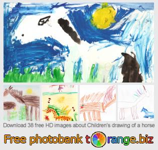 images free photo bank tOrange offers free photos from the section:  childrens-drawing-horse