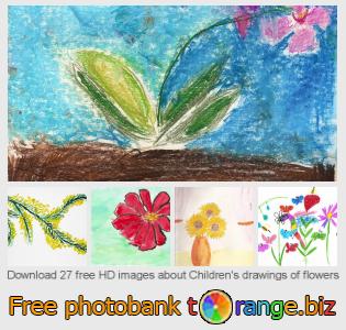 images free photo bank tOrange offers free photos from the section:  childrens-drawings-flowers