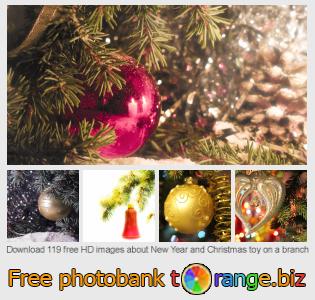 images free photo bank tOrange offers free photos from the section:  new-year-christmas-toy-branch