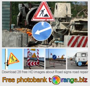 images free photo bank tOrange offers free photos from the section:  road-signs-road-repair