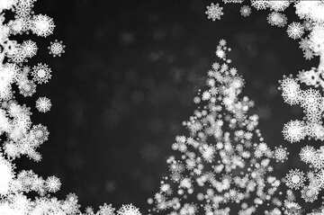 FX №1934 Christmas gray  background black and  white