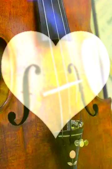 FX №128720 violin love heart template