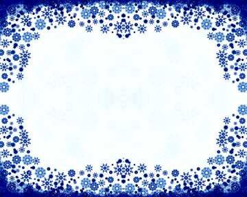 FX №129483 синие снежинки для фотошопа рамка
