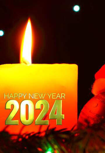 FX №13675 Happy New Year 2024 candle