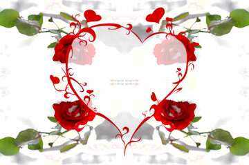 FX №138469 Red Rose love frame