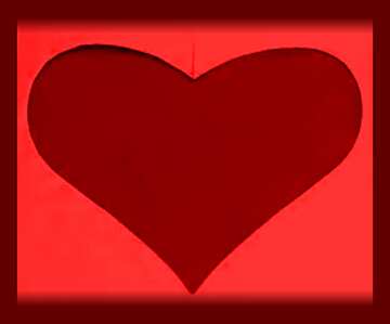 FX №141012 Red heart in frame