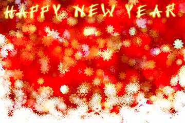 FX №142314  Happy New Year red  background