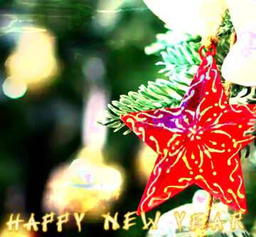 FX №144903 Happy new year Background with a beautiful Christmas star