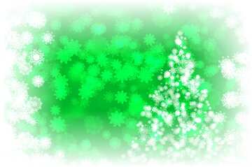 FX №147359 Christmas tree with bi-color green background