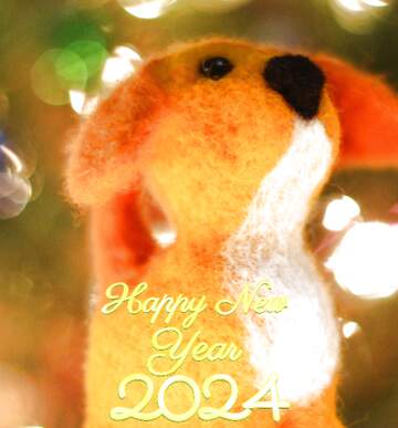 FX №148443 Happy new year 2024  puppy dog.
