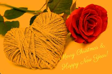 FX №151033 Flower and heart happy new year merry christmas