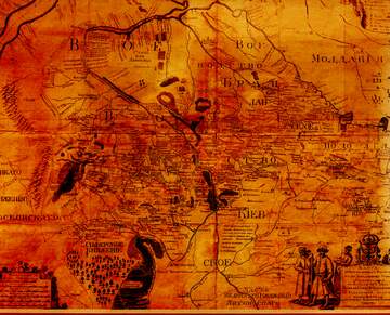 FX №159794 Old map of Ukraine red background