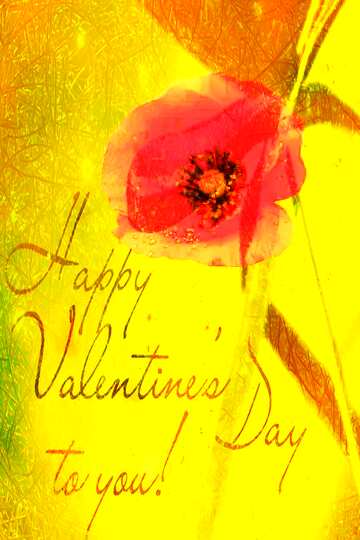 FX №164470 Poppy card  Happy Valentine`s