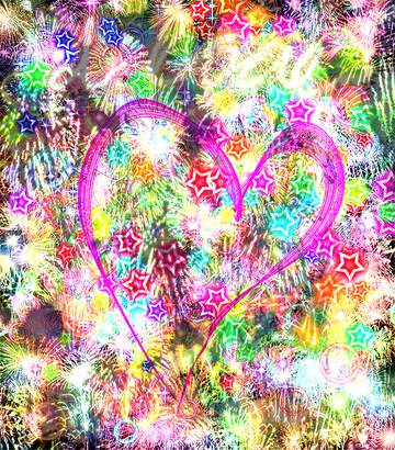 FX №170997 Background love heart Fireworks texture overlay bokeh background
