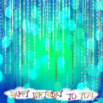 FX №171840 Hackers card Happy Birthday