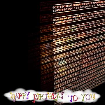 FX №173313 Dark Happy birthday card for programmer 