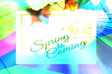 FX №174855 Spring wallpapers for desktop Colorful illustration template frame with Rays of sunlight and...