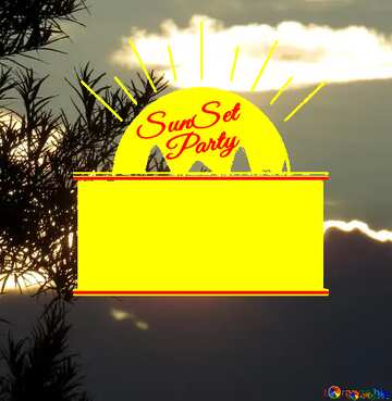 FX №176135 Beautiful background with Sunset Party card