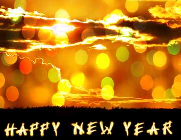 FX №176391 Beautiful Happy New Year background with sunset