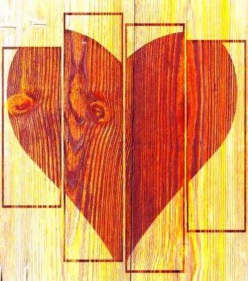 FX №176005 Love heart wood background