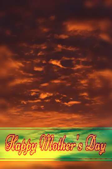 FX №176290 Red sunset background with Lettering Happy Mothers Day