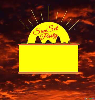FX №176102 Red sunset Party card background