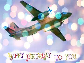 FX №177484  Aviation   Happy Birthday card