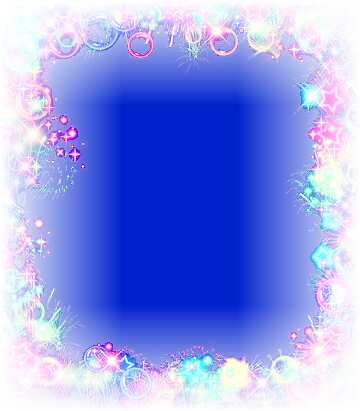FX №177771 Frame multi-colored  blue background