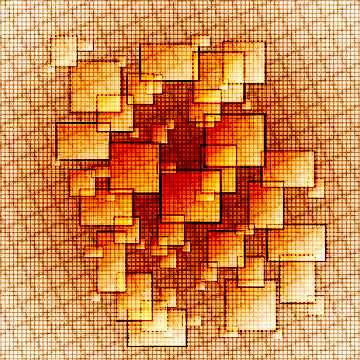 FX №177299 Technology orange background tech abstract squares of the grid cell line ruler texture techno...