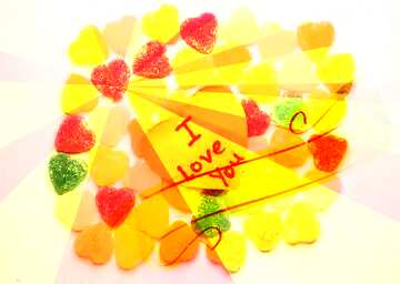 FX №177601  I Love You candy heart  Background