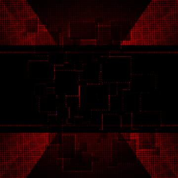 FX №177244 Dark red  techno abstract grid cell illustration background