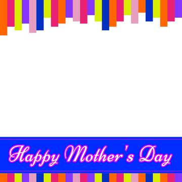 FX №179640  Colorful lines frame Happy Mothers Day