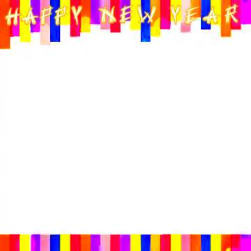 FX №179650  Colorful lines frame Happy New Year