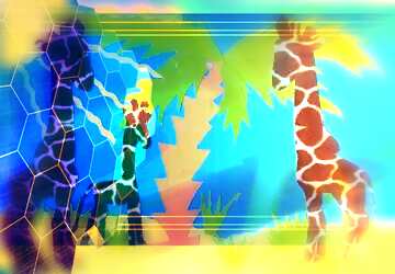 FX №179730 Giraffe digital background