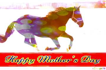 FX №179031 Happy Mothers Day card  with  Horse