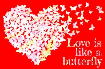 FX №179761  Love is like a butterfly. Beautiful Background