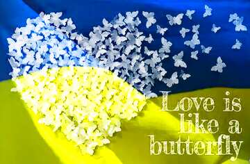 FX №179758  Love is like a butterfly. Ukrainian Background