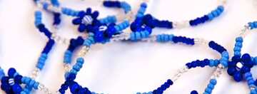 FX №18396 Cover. Beads. Patterns of blue beads..