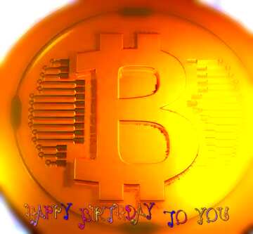 FX №181833 Bitcoin Happy Birthday card
