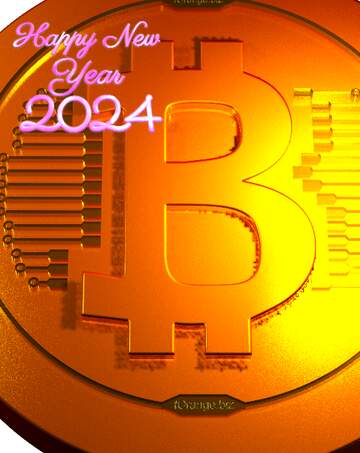 FX №181846 Bitcoin gold happy new year 2024
