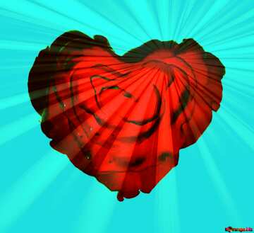 FX №181360  Rays Rose heart
