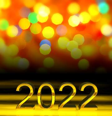 FX №182725 2022 gold digits 2022 Background of bright lights