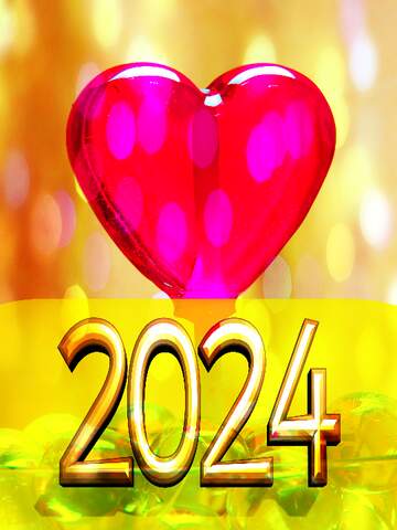FX №182731 2022 gold digits   Candy heart bokeh background  Candy in the shape of heart