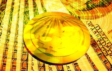 FX №182556 Bitcoin gold Rays coin Dollars Digital Design