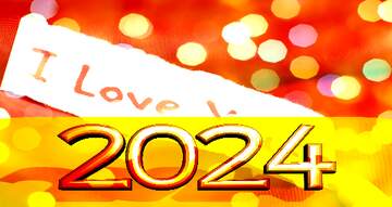 FX №182729 I love you bokeh card background   2022 gold digits