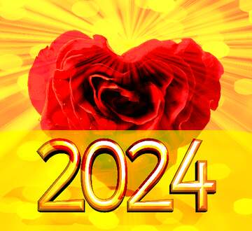FX №182732 Rose heart bokeh background   2022 gold digits