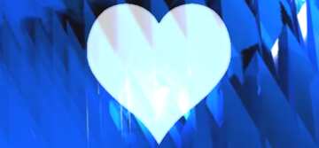 FX №183378 Blue futuristic heart shape. Computer generated abstract background.