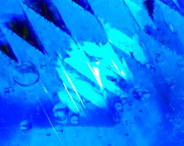 FX №183377 Blue futuristic shape. Computer generated abstract background. Rain Drops
