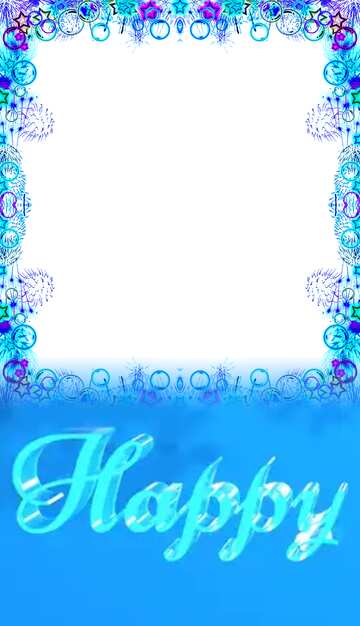 FX №183043 Happy glass blue background Frame Congratulations