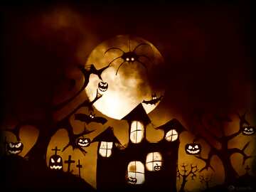 FX №183887 Halloween sepia picture